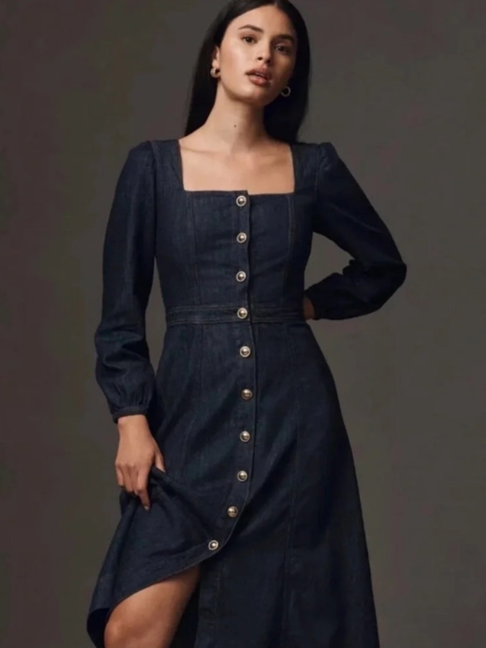 Reformation Celeste Denim Maxi Dress by Anthropologie NWT Size 0